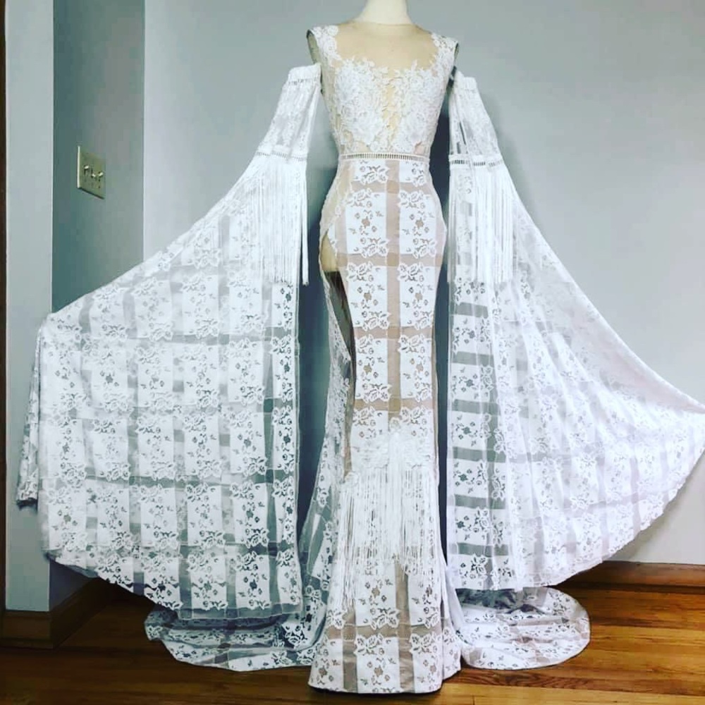 Lucia’s Sarto 🇺🇦 DENALI gown wedding  boho bohemian  bridal dress medium